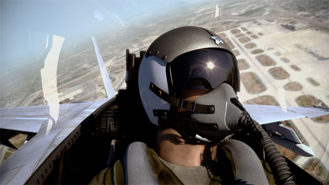 Fully rendered final frame of fighter pilot